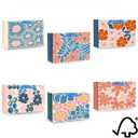 qiqee Medium Paper Gift Bags with Tissue Paper Handles 6PCS Winter Flowers Cardboard Floral Gift Bags for Women Mom Grandma Party Supply (6PCS Bags+Tissue Paper)
