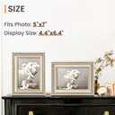upsimples 5x7 Picture Frame with Real Glass, Ornate Vintage 5 x 7 Photo Frames for Wall Decor or Tabletop Display, White and Gold, 2 Pack
