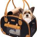 PetsHome Dog Carrier Purse, Pet Carrier, Cat Carrier, Foldable Waterproof Premium Nylon Pet Travel Portable Bag Carrier for Cat and Small Dog Home/Outdoor Black (Medium (Pack of 1))