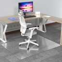 Office Chair Mat for Carpet, 55" x 35" Transparent Desk Chair Mat for Low Pile Carpeted Floor, Easy Glide Carpet Floor Protector Mat for Home and Office