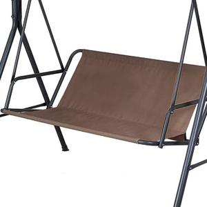 Swing Seat Cover Replacement, 600D Thickened Oxford Waterproof Chair Bench Replacement Cover Outdoor Swing Cushion Cover for 2/3 Seat Patio Garden Swing Chair(Coffee, XXL - 58.3x19.7x19.7in)