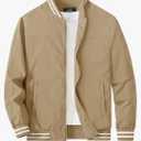 MAGCOMSEN Men's Bomber Jacket Lightweight Windbreaker Jackets Zip Up Windproof Jackets Casual Spring Fall Coat for Golf, S