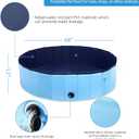 48"*12"Foldable Pet Dog Pool,Portable Kiddie Pool,Collapsible PVC Bathing Tub Swimming Pool,Indoor Outdoor Leakproof Cat Dog Pet SPA for Large Medium Small Dogs Cats and Kids (Blue)