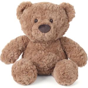 Teddy Bear Stuffed Animals, Microwavable & Weighted Stuffed Animal, Brown Curly Plush for Warmth & Comfort, Heatable Coolable Lavender Scent Toy, Cute Soft Plushies Gift for Children Boys Girls Adult