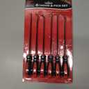 ROTATION Extra Long Precision Hook and Pick Set, 6-Piece Set, Chrome Vanadium Steel Shaft, for Remove Hoses and Gaskets, Auto and Electronics Maintenance Tools