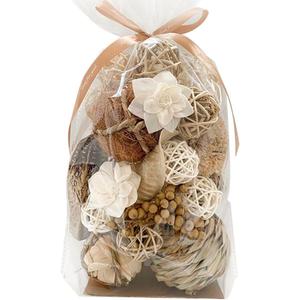 Qingbei Rina Decorative Balls for Centerpiece Bowls, Wicker Rattan Balls Decorative, Assorted Bowl Vase Fillers, Decorative Orbs Woven Spheres, Wedding Table Home Decor(Brown)