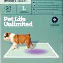 Pet Life Unlimited Health Tracker Large Puppy Pads, Pee Pads for Dogs, Dog Training Pads - pH Responsive Color-Track Technology Detects Common Health Issues - 22" x 22" - 20 Count (L)