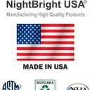 Photoluminescent Exit Sign Aluminum. OSHA/ASTM/ANSI American Standard. 14.25" x 7.5" Weather Proof. NightBright USA Item: NCC-R