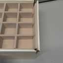 SONGMICS Stackable Jewelry Trays, 4-Tier Jewelry Box, Drawer Jewelry Organizer, with Glass Lid, Removable Dividers, for Vanity Table, 6.7 x 11 x 7.2 Inches, Gift Idea, Cloud White UJBC164W01