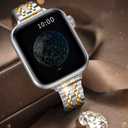 QUNDAXI Slim Watch Band Compatible with Apple Watch 38mm 40mm 41mm Series 1-9/Se Metal Stainless Steel Watchband Suitable for iWatch 11/10/9/8/7/6/5/4/3/2/1/SE Series Women Luxury Strap