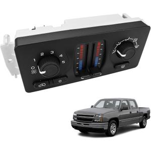 599-210XD Climate Control Module Panel - Compatible with 2003-2007 Chevy Silverado GMC Sierra 1500 2500 3500 Tahoe Suburban Avalanche Trailblazer Yukon XL Envoy Cadillac Escalade Replaces 10370033