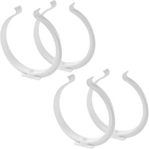 Repa Market 4" Inch Plastic Pipe Support Clamps for Round HVAC Ducts - 4 Pieces - Walll and Ceiling Mount Brackets - Secure and Lightweight Mounting for Your Ventilation Systems