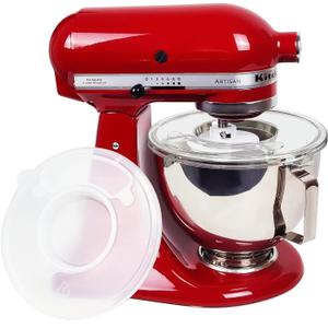 Bowl Cover Compatible with KitchenAid 4.5-5 Qt Tilt-Head Stand Mixer Bowl Covers with Extra Pouring Window, Dishwasher Safe Lid to Prevent Spilling (Pack of 1)