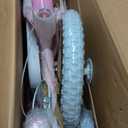 Bixike Girls Bike with Basket for Toddlers and Kids Aged 3-14 Years Old, 12 14 16 18 Inch with Training Wheels & Doll Seat, 20 Inch with Kickstand & Rear Rack, Princess Style Bicycle for Gift. (Pink & White)