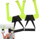 Portable Pull Up Bar for Doorway,Travel Pull Up Bar,Adjustable Home Gym Equipment,Dual Handle Design for Pull-Ups,Maximum Load Capacity of 330lb, No Screws Installation (green+black)