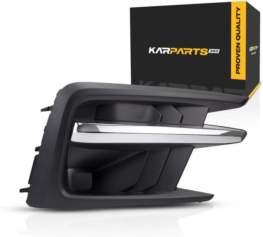 KarParts360 For Subaru Ascent 2019 20 21 22 2023 Fog Light Cover Passenger Side | Front | Plastic | With Chrome Molding | Replacement For SU1039123 | 57731XC00A