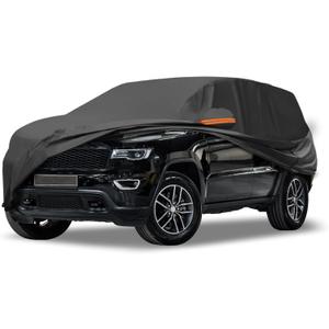 Car Cover Waterproof Custom Fit for Jeep Grand Cherokee 2011-2023 All Weather for Automobiles Outdoor Snow Sun Dust UV Protection Full Exterior Cover with Door Zipper