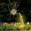 Watering Can with Lights, Solar Lights for Outdoor Garden Art Decor Hanging Solar Lanterns, Metal Waterproof for Walkway Yard Pathway Patio Table