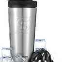 Ice Shaker Insulated Stainless Steel Shaker Bottle | 26oz, Stainles Steel| Cold for 30+ Hours |Insulated Cup with Twist-on Agitator |Odor-Free Bottle for Protein Shakes, Water, Smoothies, Cocktails