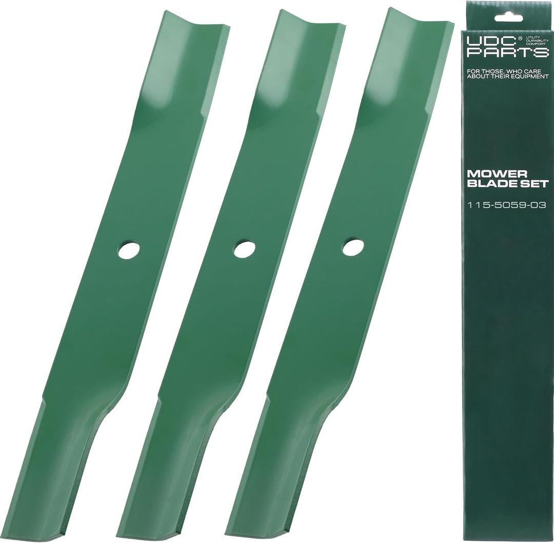 UDC Parts 115-5059-03 Mower Blades Replacement for Toro TimeCutter 50 Inch SS5000 75750 MX5000 75755 MX5060 MX5050 75759 SWX5050 74731 Exmark Quest 142-6453-S 110-6837-03 112-9759-03 Zero Turn/3 Pack