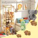 Stuffed Animal Storage & Organizer, Cute Zoo Toy Holder with Elastic Rope 53inch Large Capacity Stuffed Animals Zoo for Toddler Rooms,Playrooms & Bedrooms