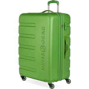 SwissGear 7366 Hardside Expandable Luggage with Spinner Wheels, Green, Checked-Large 27-Inch