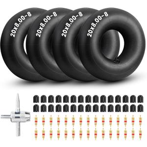 20x8.00-8 Inner Tube,20x8-8,20x10.00-8 Tire Tube,20x10-8 for Lawn Mower,Golf Cart,Garden Tractors,Motorcycles,Lawn Tractor,Wheelbarrow,with TR-4 Straight Valve Stem 4 Pack