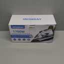 Steam Iron for Clothes 20s Fast Heat-up,1700W Iron with 14.07oz Large Water Tank,Non-Stick Ceramic Soleplate, Anti-Drip, Auto-Off, Burst Steam, Self-Cleaning, Ironing Clothes for Home, Grey