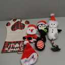 Swooflia 5 Pcs Christmas Dog Toys Stocking Stuffers - Cat Hat Plush Squeaky Dog Toys for Small Dog Cat Puppy Pet to Keep Them Busy and Celebrate Xmas (Not for Big & Aggressive Chewer)