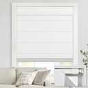 UNISHADES No Drill Cordless Roman Shades, 38×64 in, Room Darkening White | Install easily without drilling holes or damaging walls, perfect for renters and quick window upgrades.