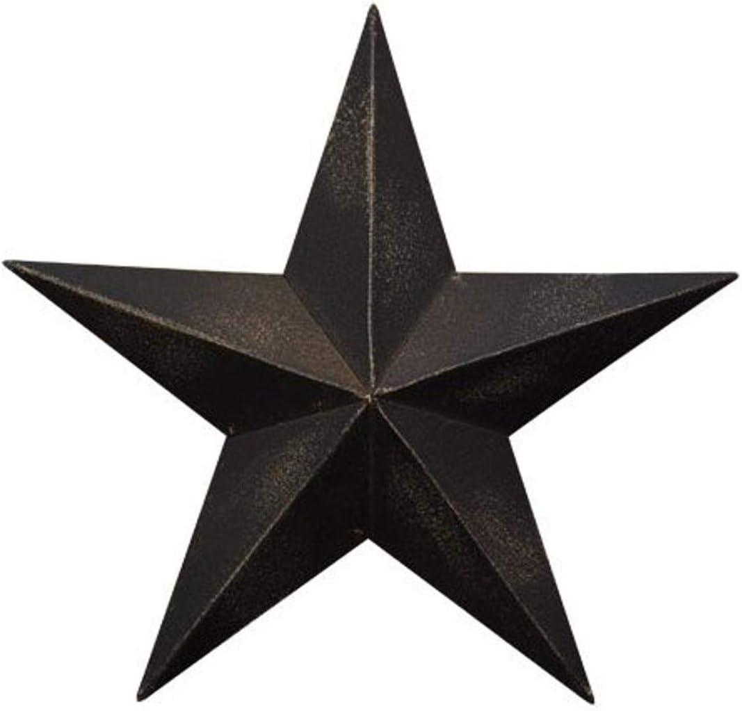 CWI Gifts Metal Barn Star - 24" Galvanized Hanging Star - Farmhouse Wall Decor - Black - 1
