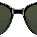 B.N.U.S Corning Glass Lens Polarized Cat Eye Sunglasses for Women - Retro Fashion Sunglasses with UV400 Protection, Scratch Resistant (Black, Polarized, G-15 Lens)