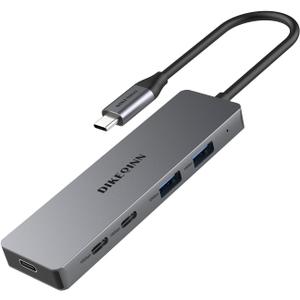 USB C Hub 10Gbps Adapter with 2 USB-C 3.2 & 2 USB-A Ports, Power Delivery, High-Speed Multiport Splitter for MacBook Pro, iPhone 16/15 Pro, Galaxy S23