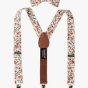 Spring Notion Boys' Cotton Floral Suspenders and Bow Tie For Kids Toddlers Infants