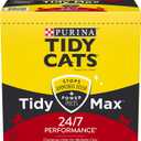 Purina Tidy Cats Clumping Cat Litter, Tidy Max 24/7 Performance Multi Cat Litter - 38 lb. Box (38 Pound (Pack of 1))