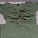 Floerns Women's Maternity Dress Ruffle Cap Sleeve V Neck Cut Out Knee Length Pregnancy Dresses M