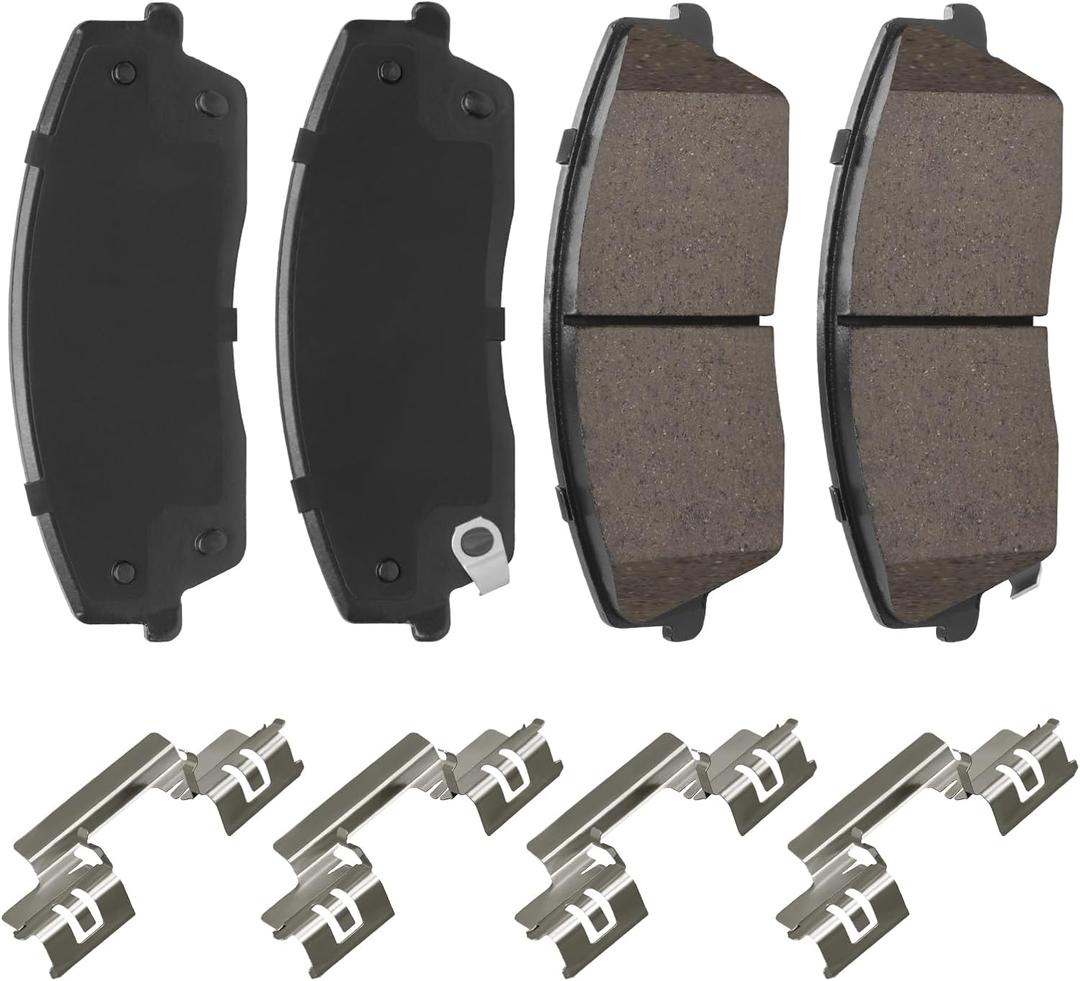 HZ1056 Blue Ceramic Disc Brake Pad Set With Hardware - Compatible With Select Chrysler 300; Dodge Challenger, Charger, Magnum; FRONT