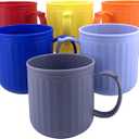 YUYUHUA 13 oz Plastic Coffee Mugs set of 6 - Unbreakable Coffee Mug, BPA Free Microwave & Dishwasher Safe - Reusable Thick Wall Drinking Cups for Indoor and Outdoor (Assorted Color)