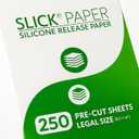 Slick Paper Silicone Release Paper - Legal Size 8.5x14" Fits in Printer