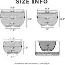 Kante Set of 3 White Concrete Bowl Planters 19.9" 15.7" 11.8" Dia