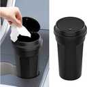 Car Trash Can with Lid, Mini Leakproof Vehicles Garbage Bin for Cup Holder, Multipurpose Automotive Interior Trash Organizers Storage Accessories, Universal for Truck Sedan SUV