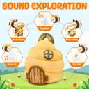 Baby Toys 6-12 Months - Beehive Infant Toy with 5 Sensory Bees Stuffed Animals, Crinkle, Rattle, Mirror & Music, Montessori Toys for 6 7 8 9 10 11 12 Month Old Baby Boys Girls Birthday Christmas Gift