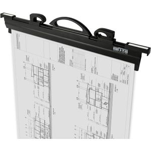Hang-A-Plan, 18 Inch Quickfile Hanging Clamp, Black, Holds up to 150 Plans, Single Clamp