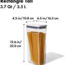 OXO Good Grips POP Container - Rectangle Tall 3.7 Qt, transparent