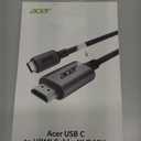 Acer USB C to HDMI Cable for Home Office 6.6FT (4K@60Hz), High-Speed Type C to HDMI 2.0 Braided Cord, Thunderbolt 4/3 Compatible with MacBook, iPhone 16/15 Pro/Max, iMac, iPad Pro, Galaxy S24, Surface