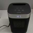 Small Portable Space Heater for Indoor Use - VOCRS 1500W PTC Electric Heater with Thermostat, Remote Control, 12H Timer, Eco and Fan Mode, Rapid and Safe Heating for Bedroom, Office