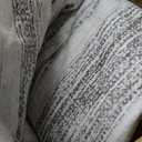 9x12 Large Area Rug: Soft Ultra Thin Machine Washable Farmhouse Area Rugs for Living Room Non-Slip Neutral Modern Geometric Indoor Floor Carpet for Bedroom Under Dinning Table Grey