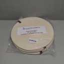 Round Placemats, Set of 6, Handmade by Braided Cotton Cord for Kitchen and Dining Table, Dia. 12.6 Inch, Doublesided, Heat Resistant, Off-White