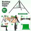 Green Screen Backdrop Kit,10 x 6.5 FT Heavy Duty Stand for Photography