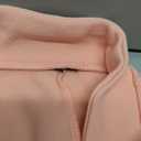 MakeMeChic Women's Business Casual Blazers Long Puff Sleeve Open Front Work Office Cropped Blazer Suit Jacket Pink Large